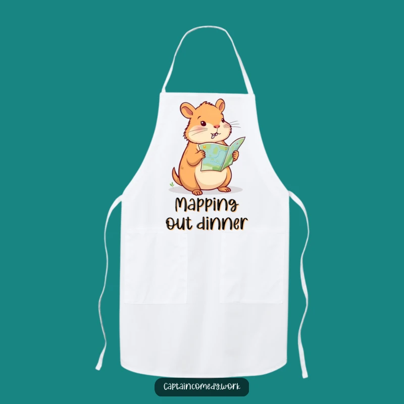 Funny Capybara Navigator Apron: Chef Explorer Kitchenware, Perfect Funny Gift for Cooks