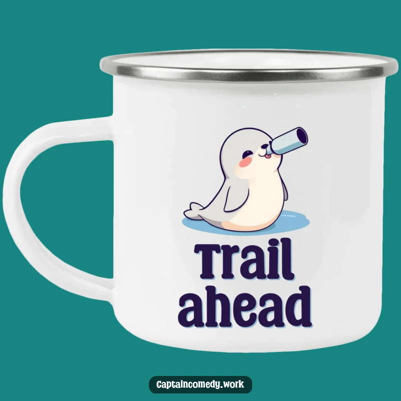 Funny Seal Explorer Camping Mug: Rugged Ocean Exploration Cup