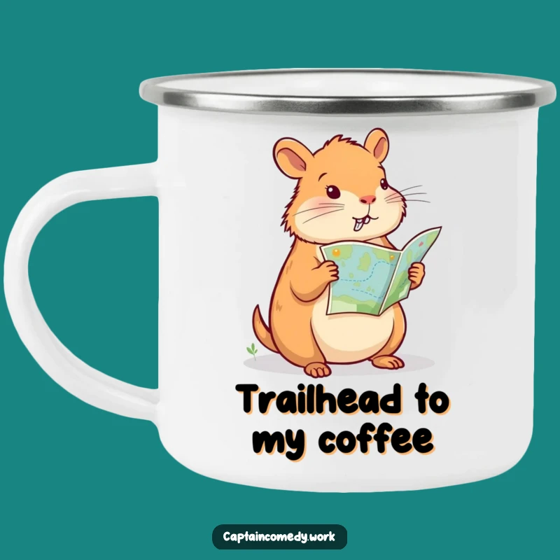 Funny Capybara Navigator Camping Mug: Rugged Explorer Drinkware, Perfect Funny Gift for Outdoors