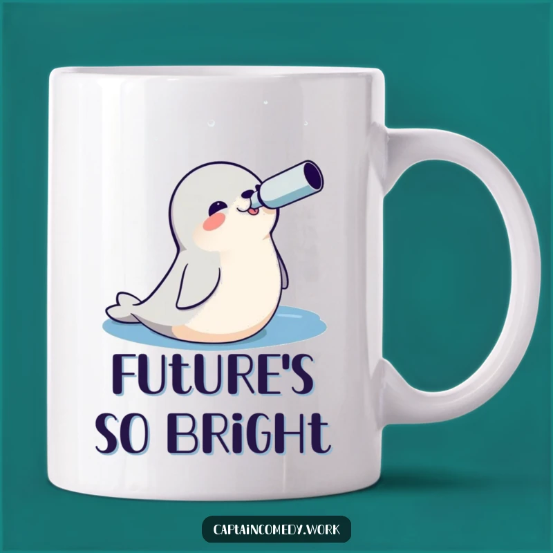 Funny Seal Explorer Mug: Cheerful Nautical Gift for Ocean Lovers