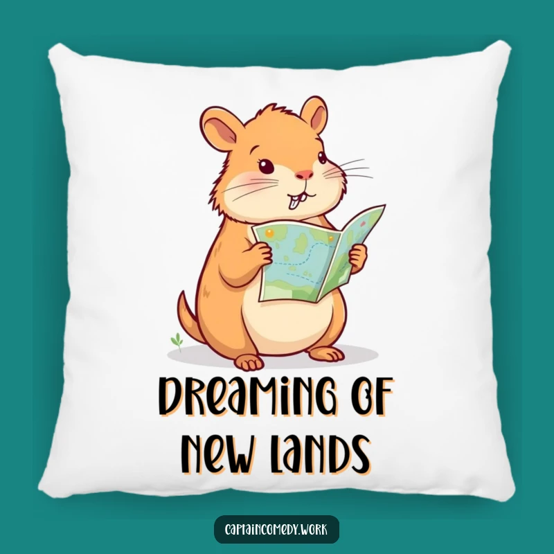 Funny Capybara Navigator Pillow: Cozy Explorer Cushion, Perfect Funny Gift for Comfort