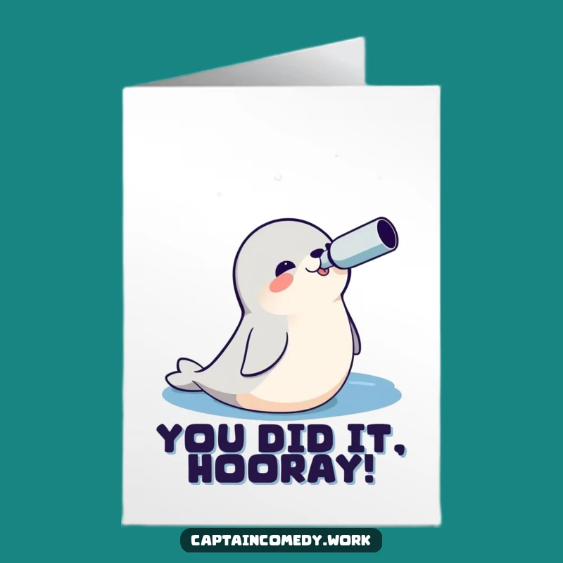 Free Printable Congrats Card: Seal Explorer Sees Success, Downloadable Gift