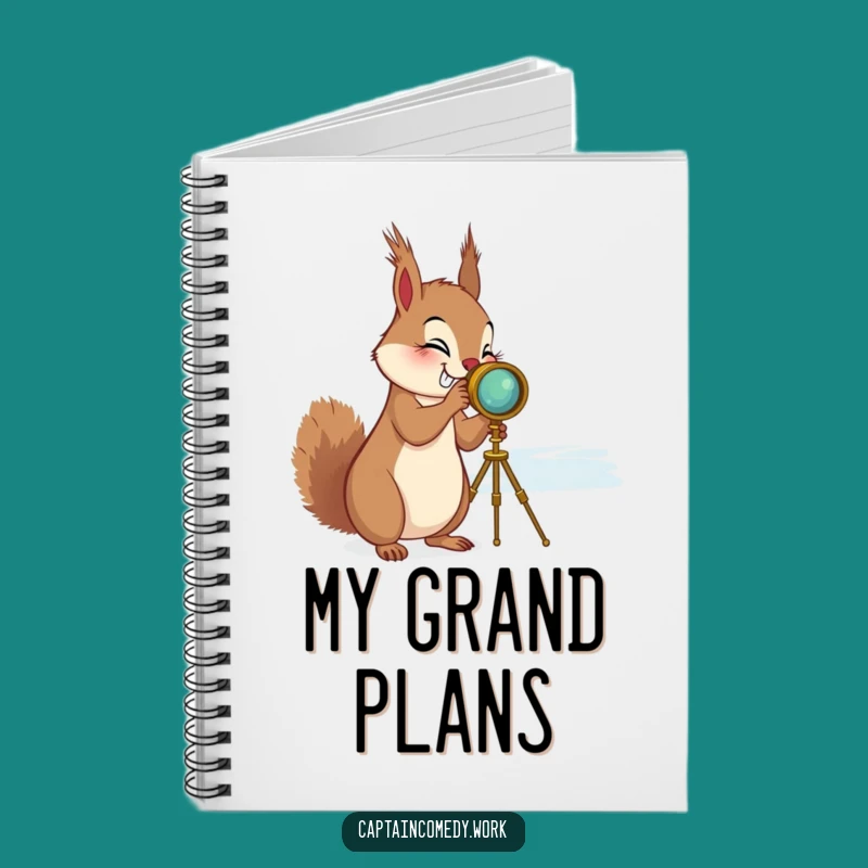 Funny Squirrel Spyglass Notebook - Explorer's Journal by Giggling Animal, Great Funny Gift