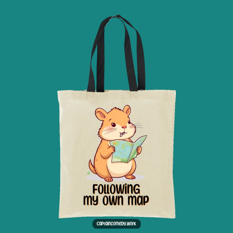 Funny Capybara Navigator Tote Bag: Stylish Explorer Accessory, Perfect Funny Gift for Shoppers